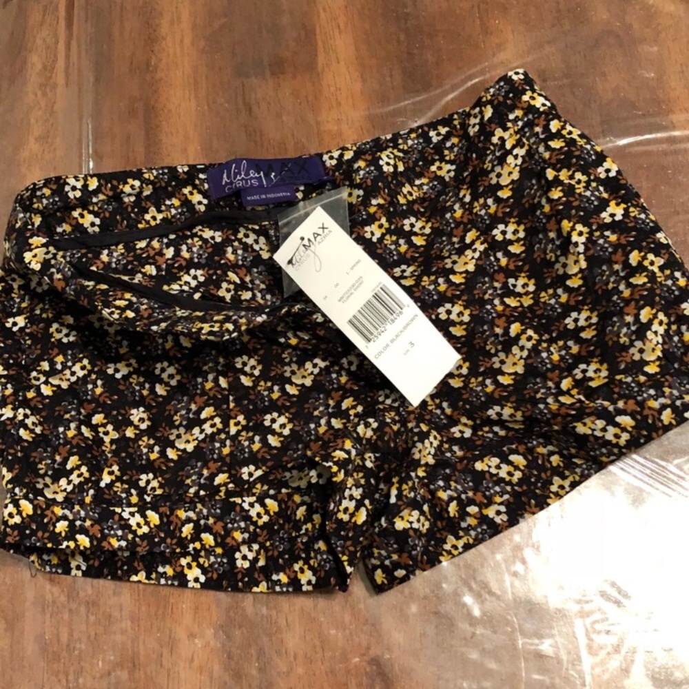 Miley Cyrus floral shorts